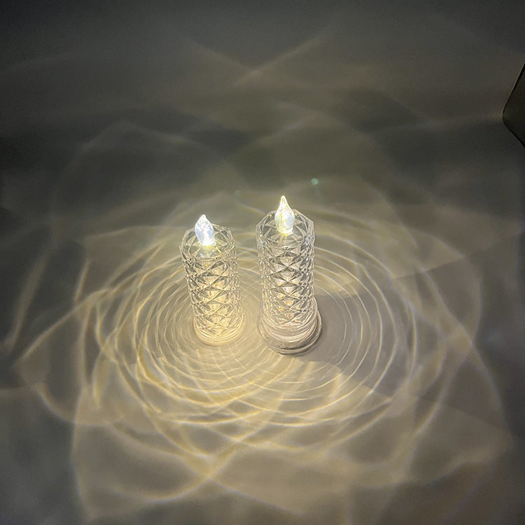 Rose Shadow LED Candle 3 Pcs