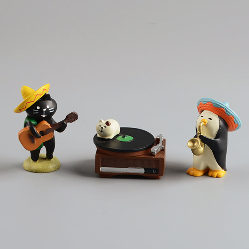 Cat Guitarist & Penguin Saxophonist