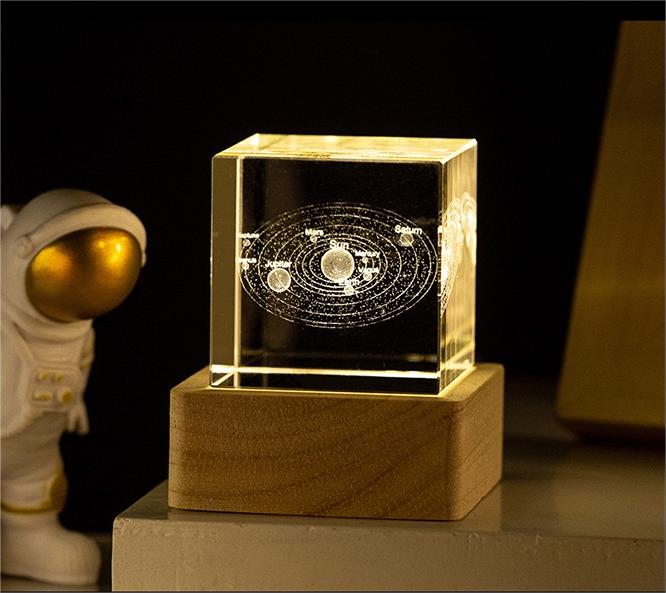 Space Crystal Cube Romance Gift