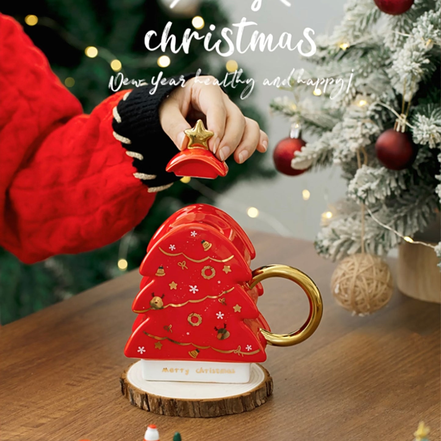 Ceramics Tree Mug Christmas Gift