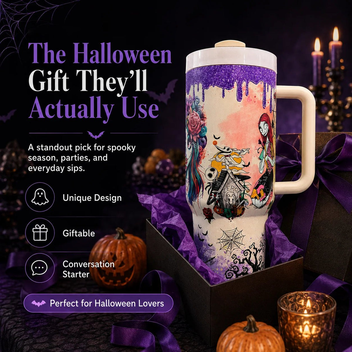 💀✨ Glow-In-The-Dark Skeleton Tumbler