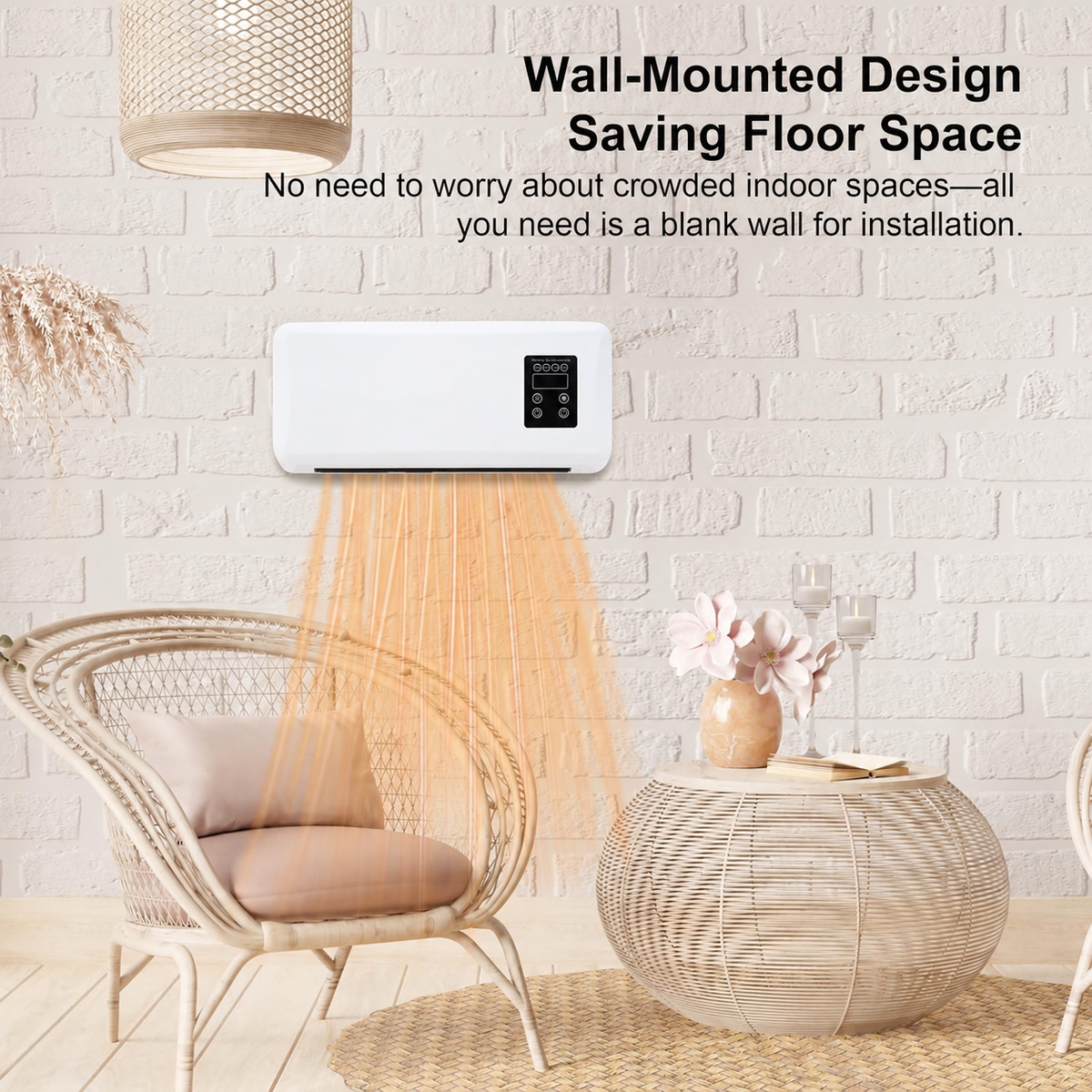 Black Friday Early Bird Deals-Wall-Mounted Space Heater with Thermostat and Remote Control