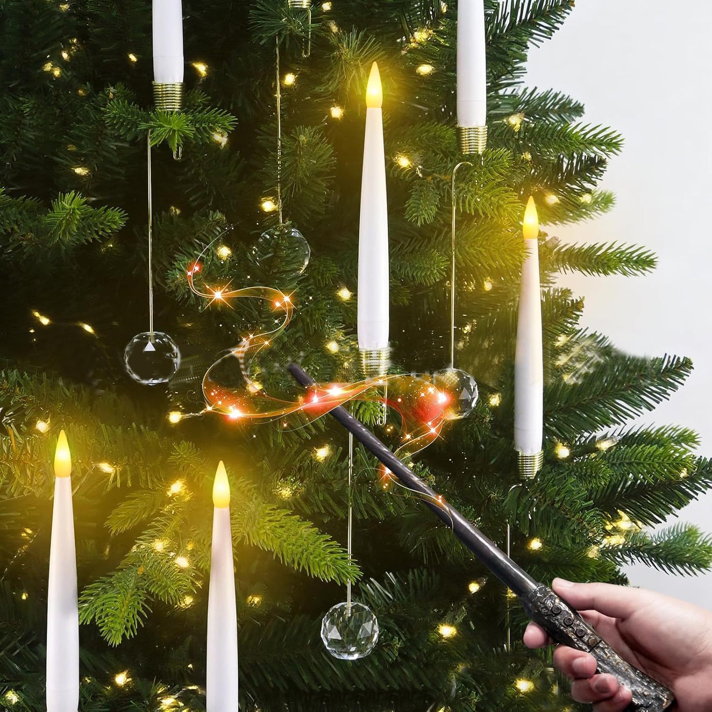 🎄Crystal Ball/Snowflake Christmas Tree Led Candles💎✨✨