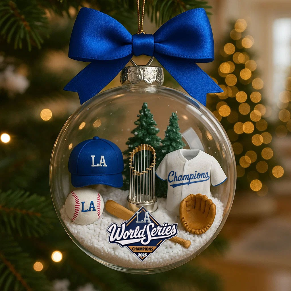 2025 LA Dodgers World Series Champions Ornament