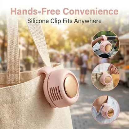 🔥Summer Sale - Portable Silent Mini Bladeless Electric Fan with Rotating Body and Three-Speed Adjustable Silent Cooling Fan