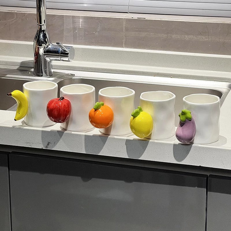 Fruit Mugs Fun Home Decor
