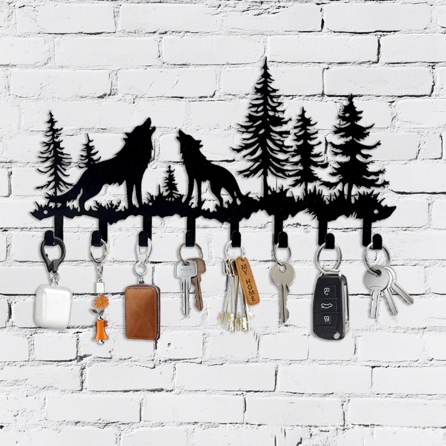 🎄Wolves and Forest Iron Board Hook