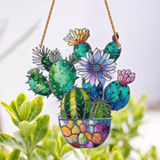 🌼Potted Plant Colorful Window Decor