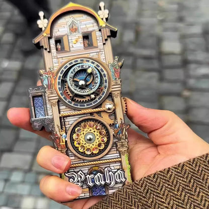 🕰️Prague Square Astronomical Clock Gear Magnet Sticker