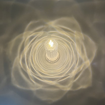 Rose Shadow LED Candle 3 Pcs