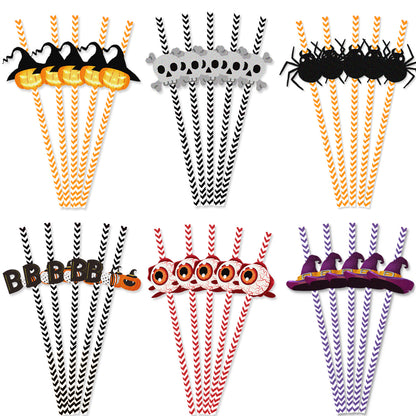 Halloween Eco-friendly Paper Straw (6pcs)