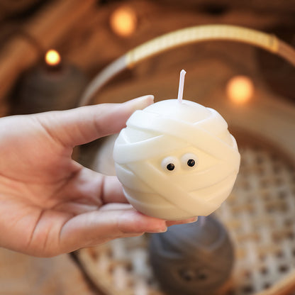 Cute Mummy Ball Rose Scent Candles Halloween Decoration (6pcs)