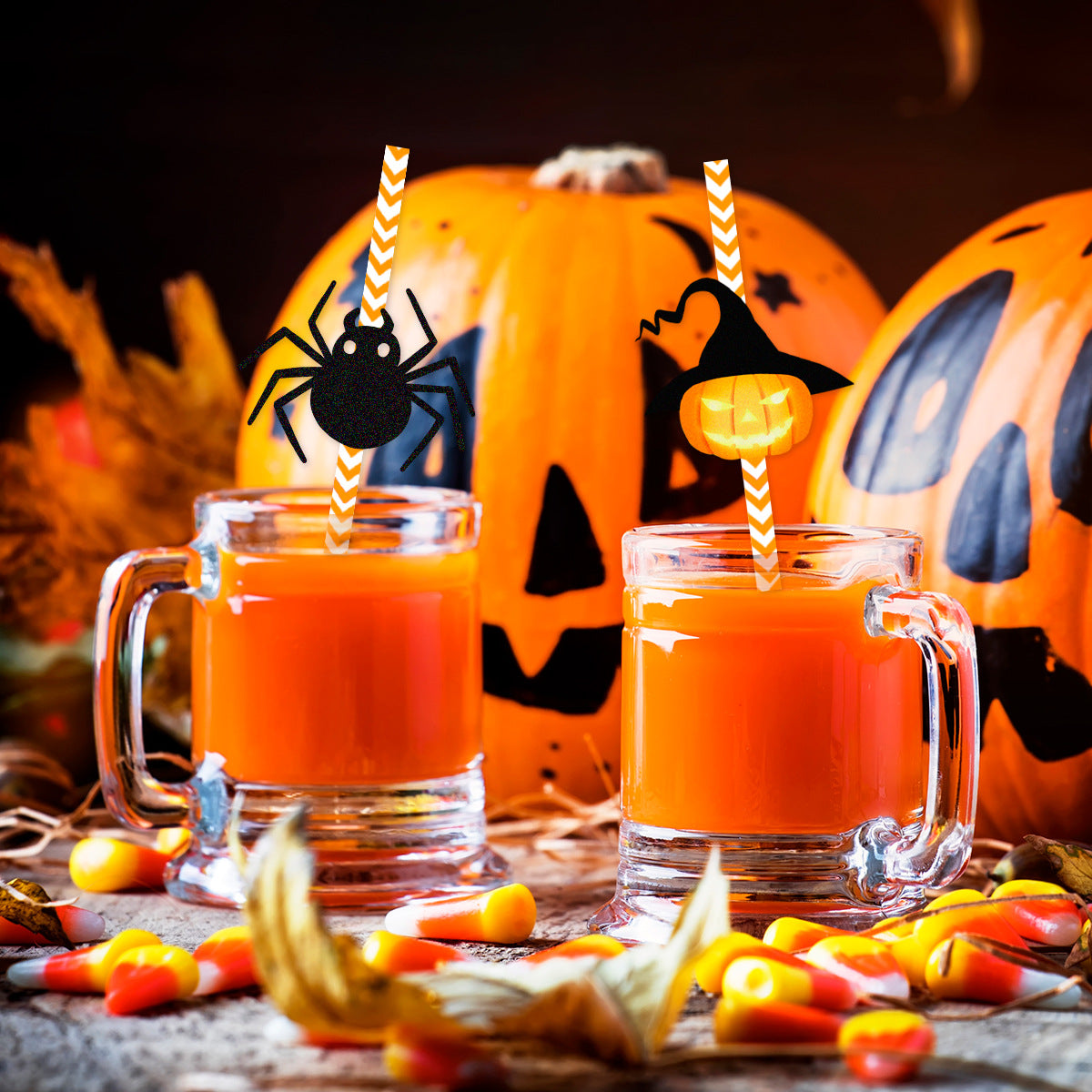 Halloween Eco-friendly Paper Straw (6pcs)