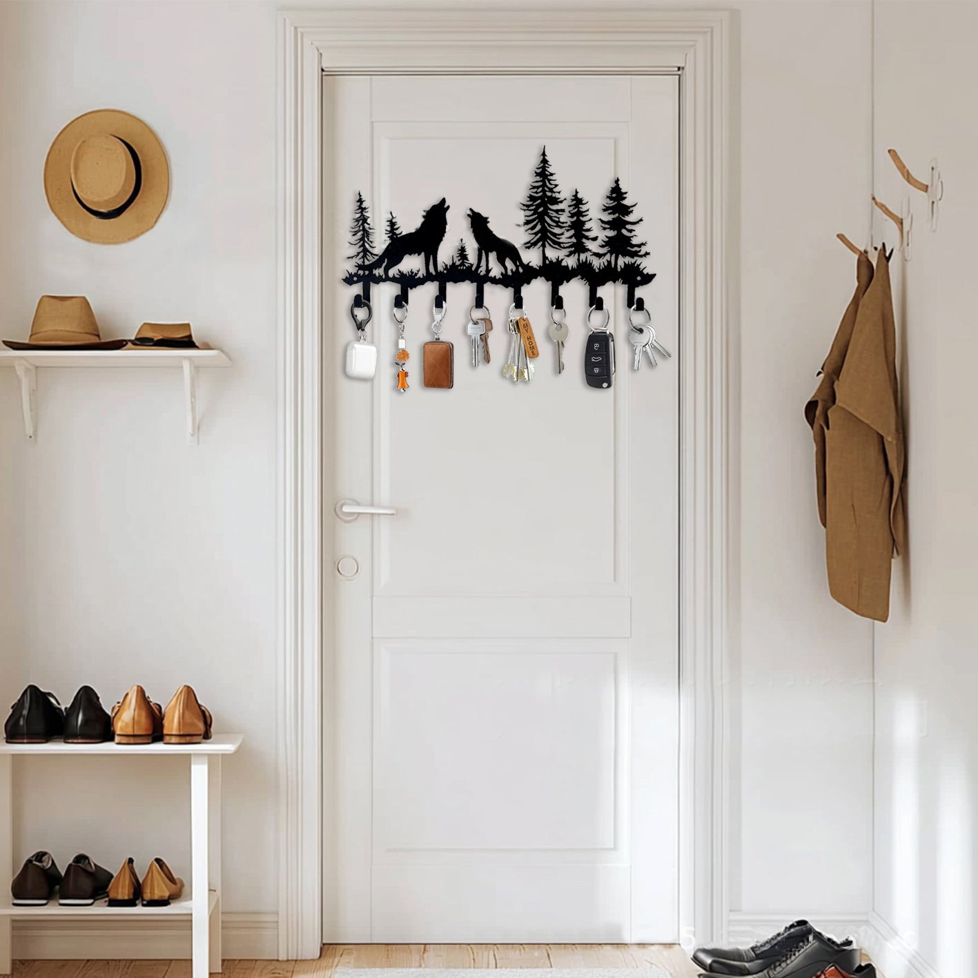 🎄Wolves and Forest Iron Board Hook