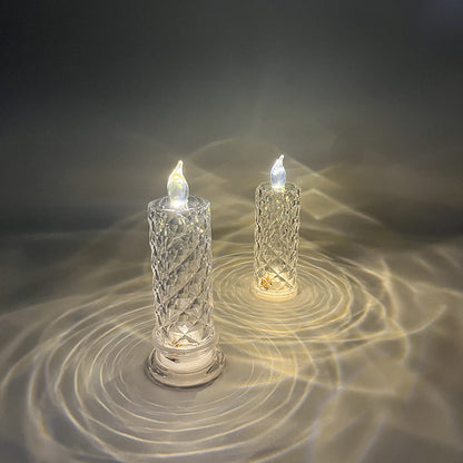 Rose Shadow LED Candle 3 Pcs