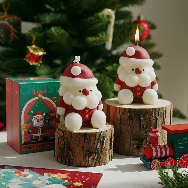 Santa Claus Christmas Candles (2pcs)
