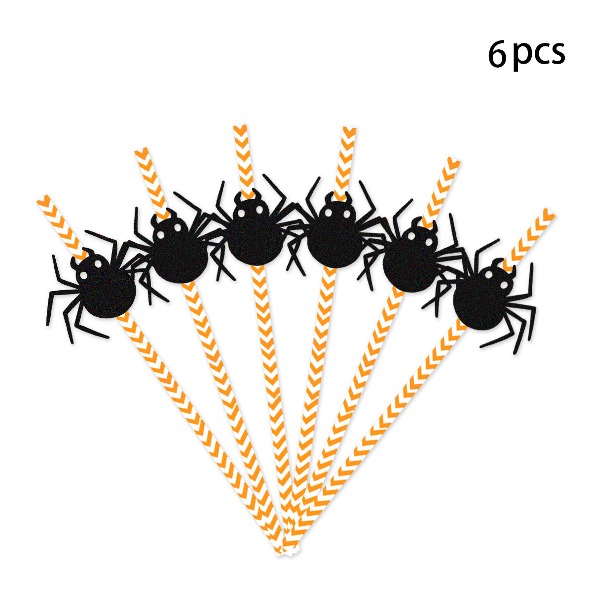 Halloween Eco-friendly Paper Straw (6pcs)