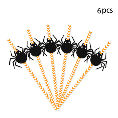 Halloween Eco-friendly Paper Straw (6pcs)