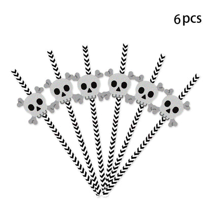 Halloween Eco-friendly Paper Straw (6pcs)