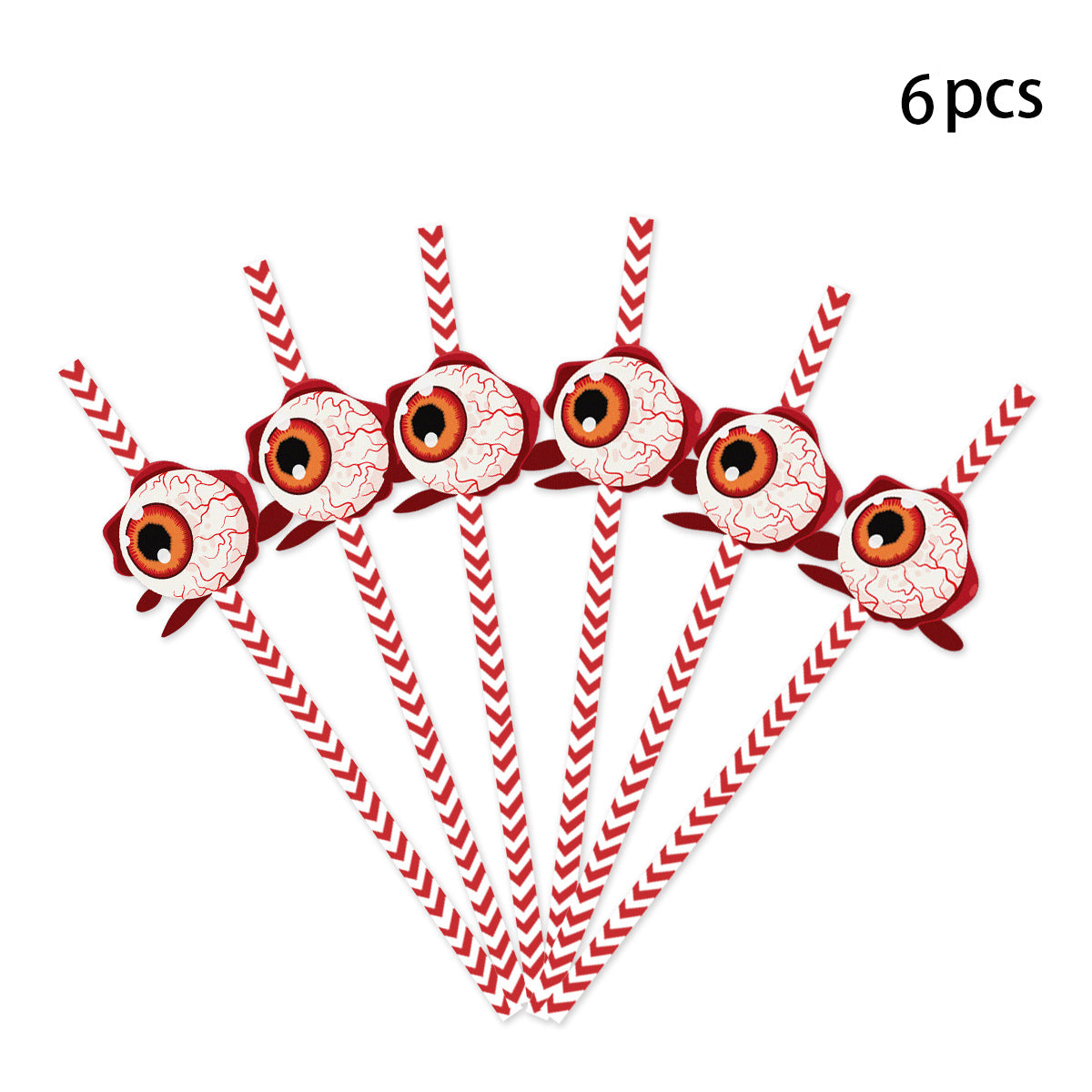 Halloween Eco-friendly Paper Straw (6pcs)