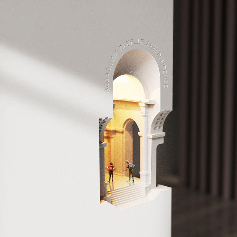 Mini Plaster Classical World In the Wall (Wall Lamp)