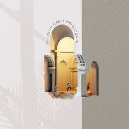 Mini Plaster Classical World In the Wall (Wall Lamp)
