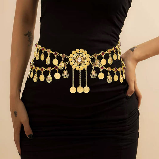 Exquisite Metal Chain Belt Golden/Silver Color Exotic Style