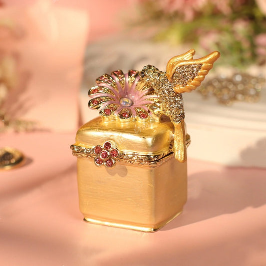 Exquisite Enamel Ring Box Cute Home for Your Favorite Jewelry