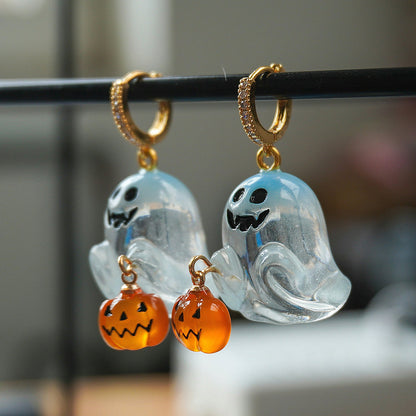 👻Cute Ghost Earrings/Necklace Pendants Halloween