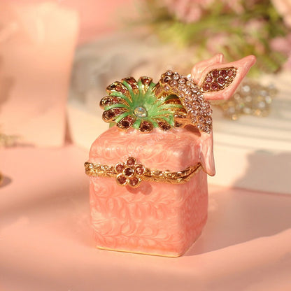 Exquisite Enamel Ring Box Cute Home for Your Favorite Jewelry