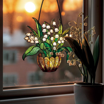 🌼Potted Plant Colorful Window Decor