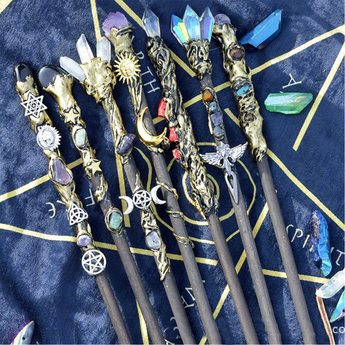 Halloween Witch Crystal Magic Wand