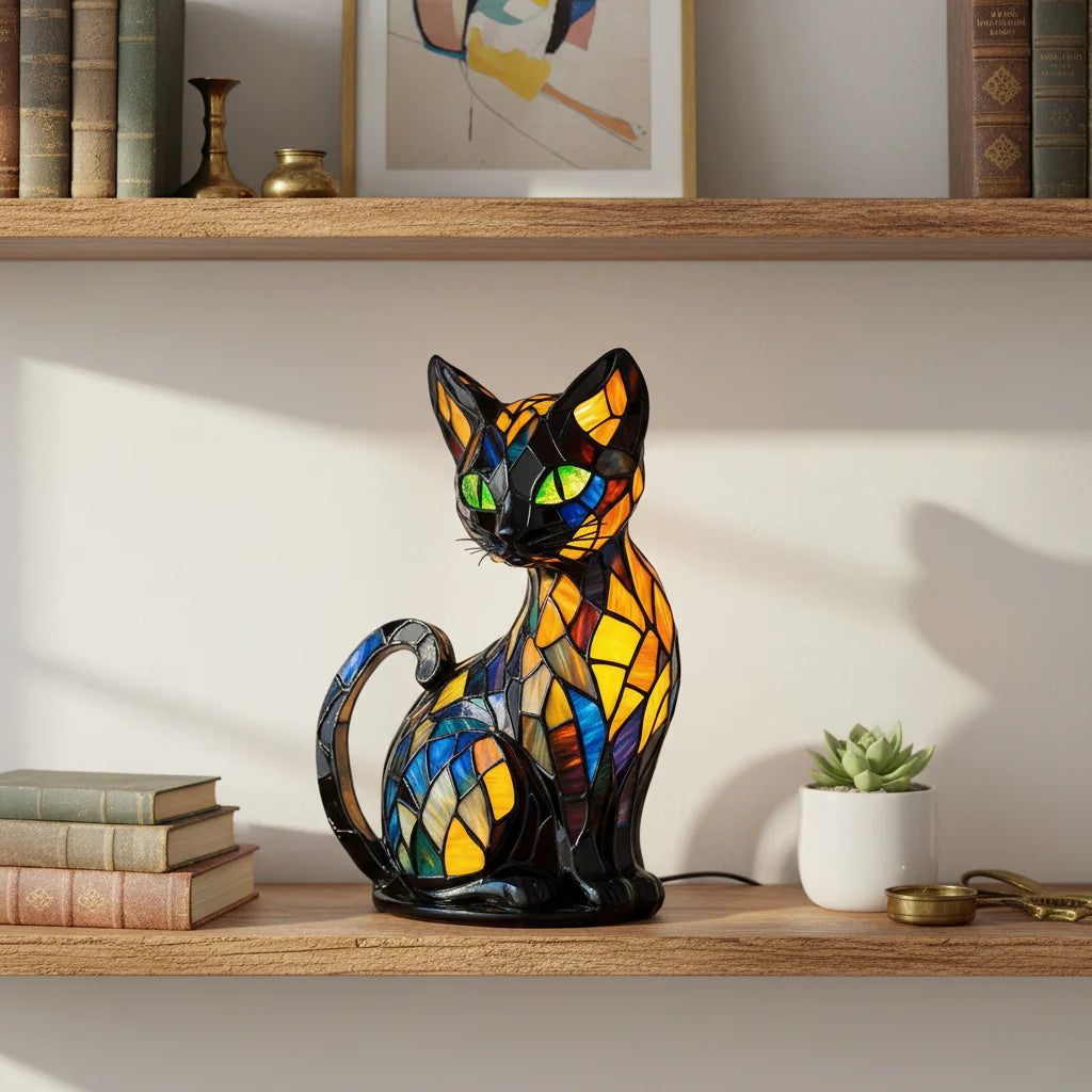 Graceful Feline Cat Lamp