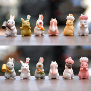 🐰🥕 12-Piece Mini Bunny Figurine Set – Tiny Bunnies, Big Cuteness!