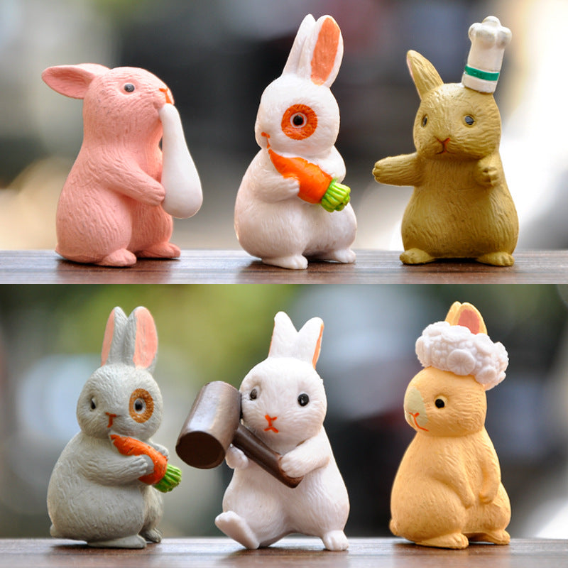 🐰🥕 12-Piece Mini Bunny Figurine Set – Tiny Bunnies, Big Cuteness!