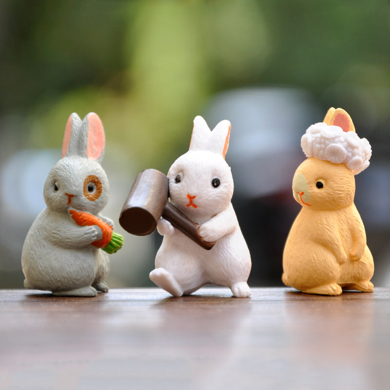 🐰🥕 12-Piece Mini Bunny Figurine Set – Tiny Bunnies, Big Cuteness!