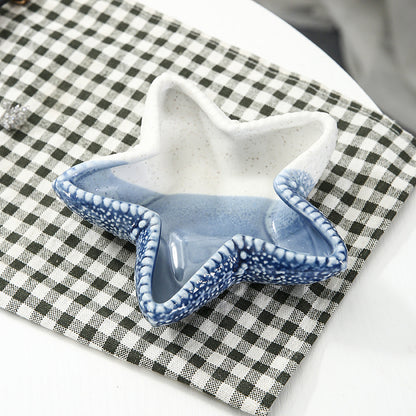 Sea/Navy Theme Ceramics Tray Box White & Blue