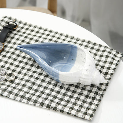 Sea/Navy Theme Ceramics Tray Box White & Blue