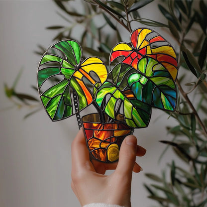 🌼Potted Plant Colorful Window Decor