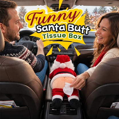🔥HOT SALE 49% OFF-🎅 Funny Santa Butt Tissue Box – The Cheekiest Christmas Decor!