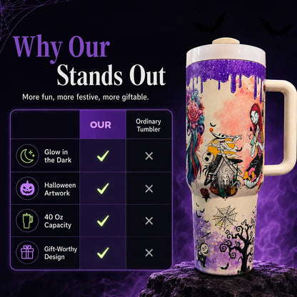 💀✨ Glow-In-The-Dark Skeleton Tumbler