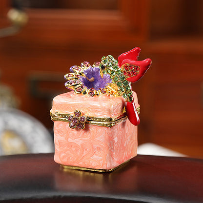 Exquisite Enamel Ring Box Cute Home for Your Favorite Jewelry