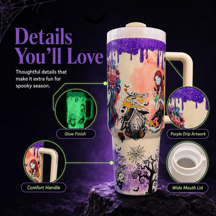 💀✨ Glow-In-The-Dark Skeleton Tumbler