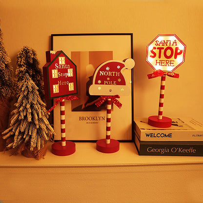 Christmas Decoration Street Sign Lights