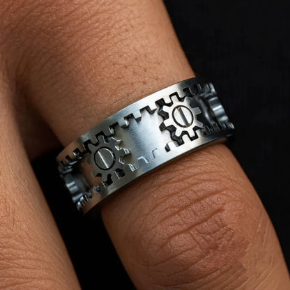 ⚙️Rotatable Gear Ring -Mechanical inspire Jewellery