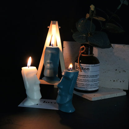 Halloween 3D Easter Island Statues DIY Candle Mold (2pcs)