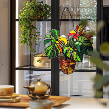 🌼Potted Plant Colorful Window Decor