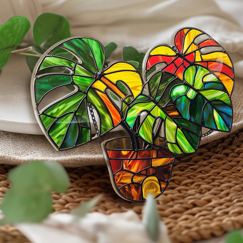 🌼Potted Plant Colorful Window Decor