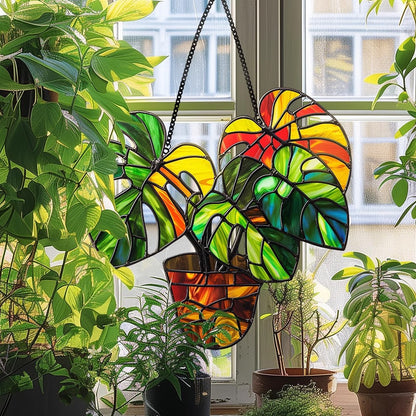 🌼Potted Plant Colorful Window Decor