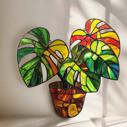🌼Potted Plant Colorful Window Decor